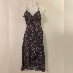 Leith Flounce Wrap Midi Dress